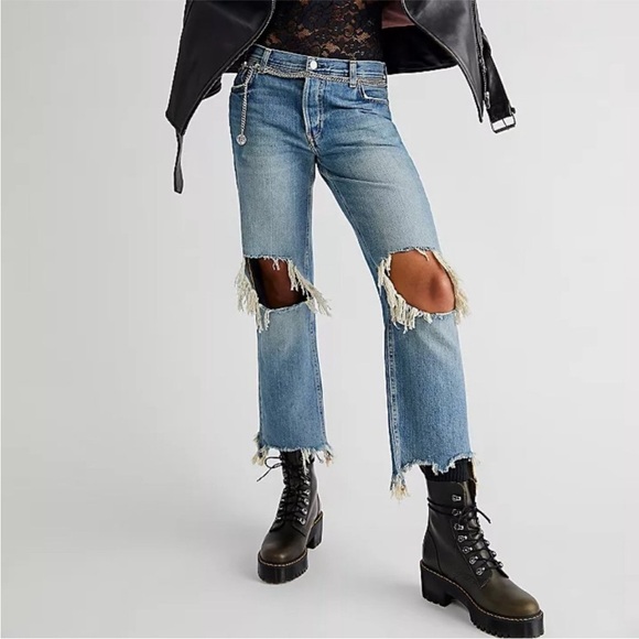 We The Free Maggie Mid-Rise Straight-Leg Jeans 27 - Picture 12 of 12